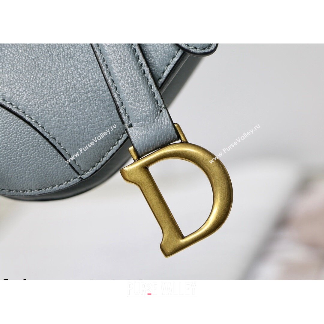 Dior Micro Saddle Bag in Cloud Blue Goatskin 2021 M6008 (XXG-21090745)