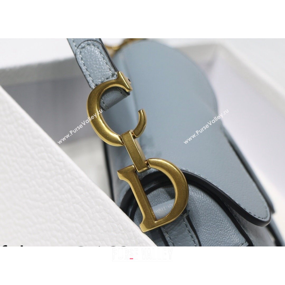Dior Micro Saddle Bag in Cloud Blue Goatskin 2021 M6008 (XXG-21090745)