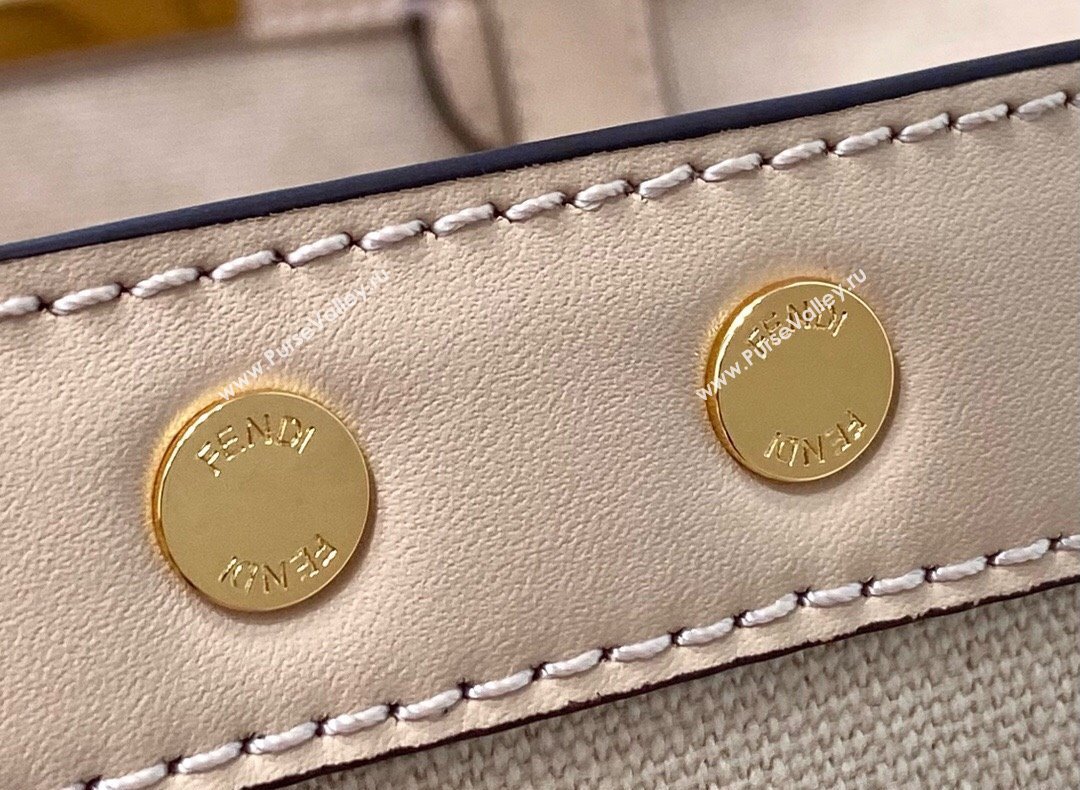 Fendi Peekaboo X-Tote FF Canvas Tote Bag Powder Pink 2024 8265A TOP (CL-240523136)