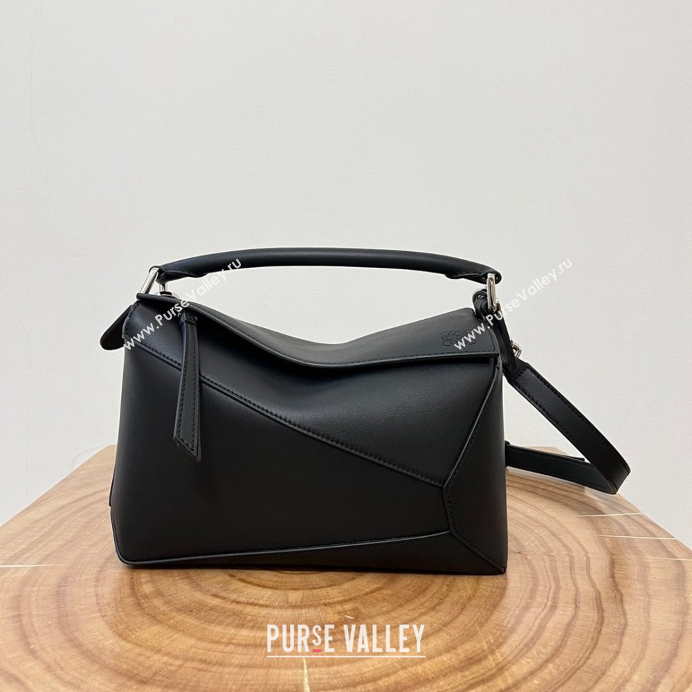 Loewe Small Puzzle Bag in Classic Calfskin 9311L Black 2023 TOP (KEKE-23122710)