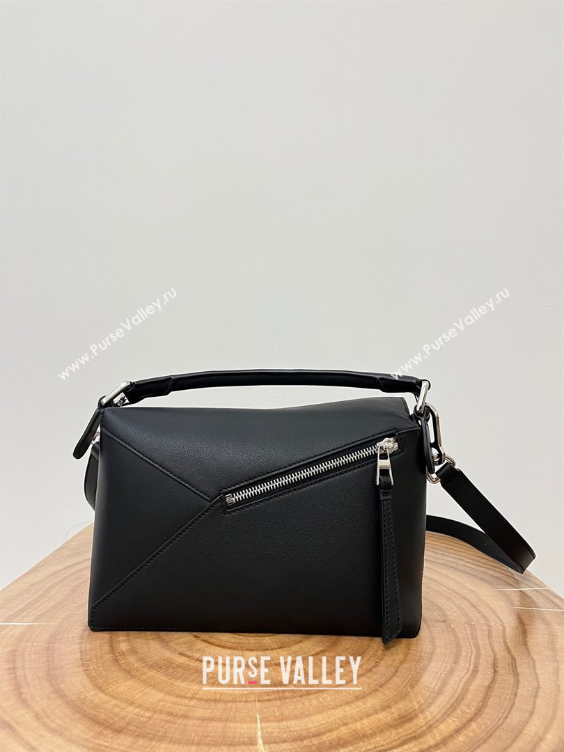 Loewe Small Puzzle Bag in Classic Calfskin 9311L Black 2023 TOP (KEKE-23122710)