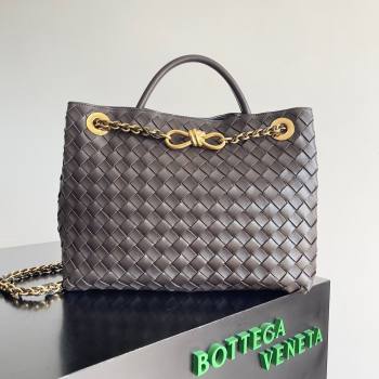 Bottega Veneta Medium Andiamo Top Handle Bag With Chain Fondant Brown 2024 (MS-24091917)