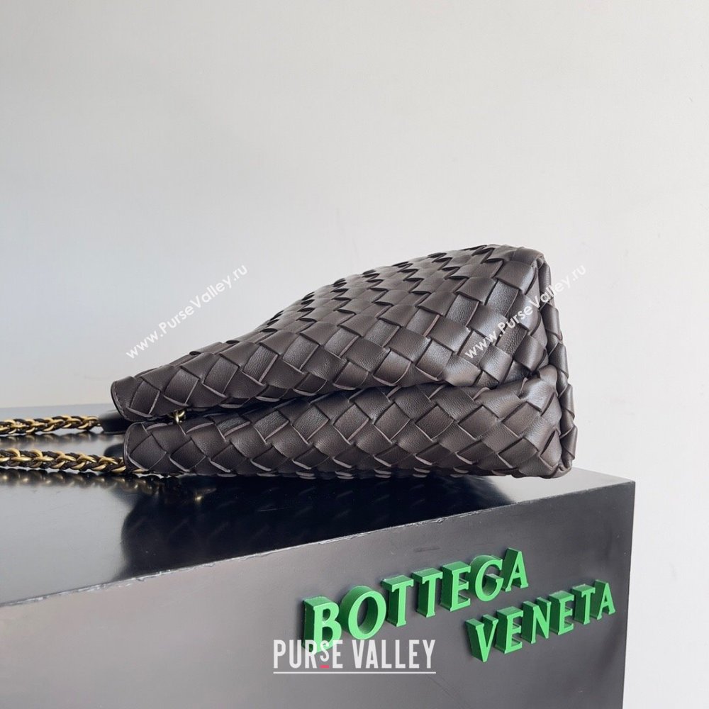 Bottega Veneta Medium Andiamo Top Handle Bag With Chain Fondant Brown 2024 (MS-24091917)