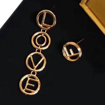 Fendi LOVE Earrings F111439 Gold 2023 (YF-23111439)