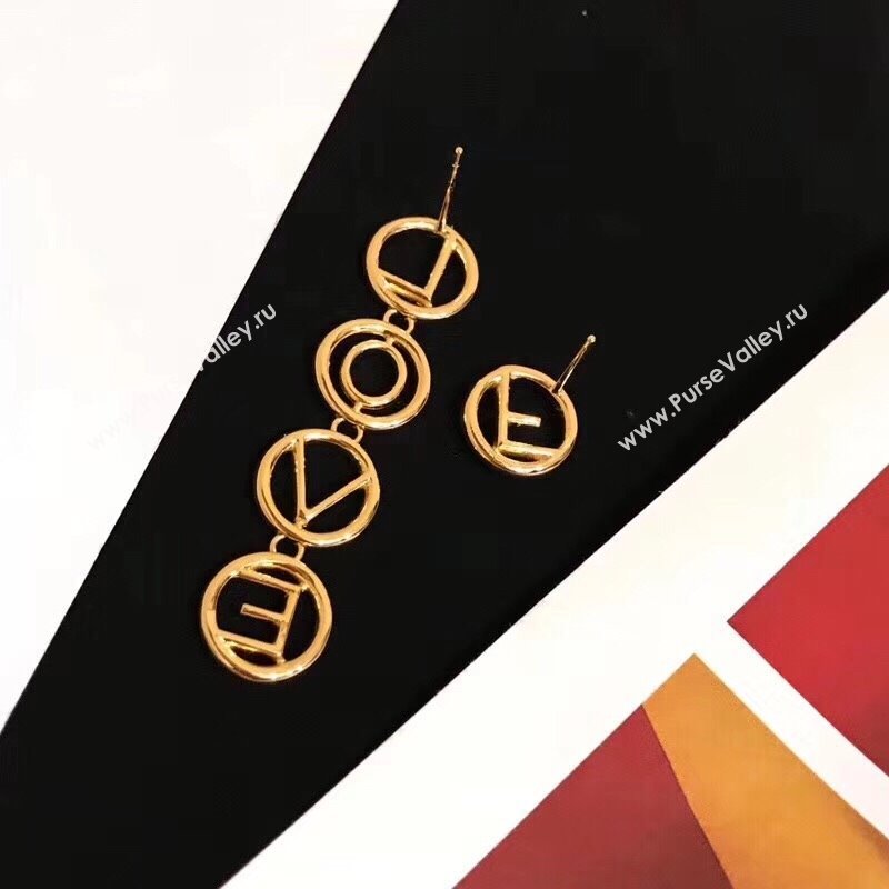 Fendi LOVE Earrings F111439 Gold 2023 (YF-23111439)