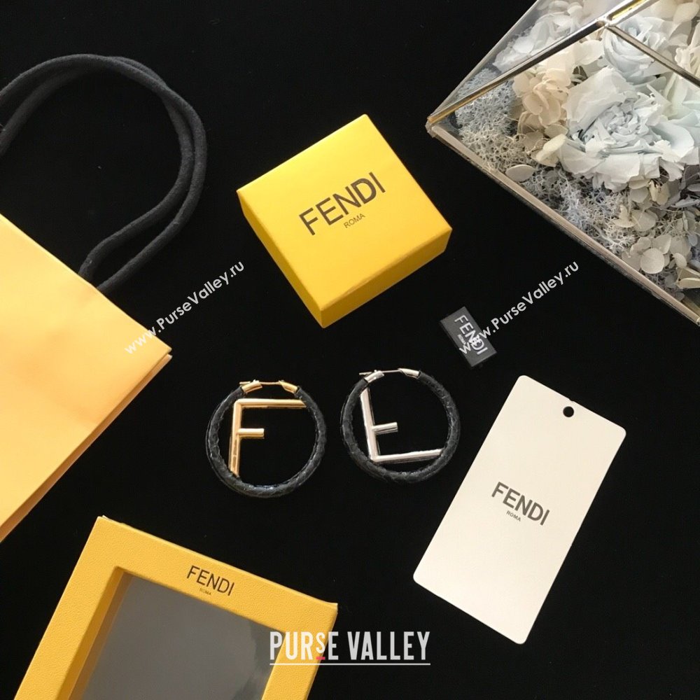 Fendi F is Fendi Earrings F111440 Black 2023 (YF-23111440)