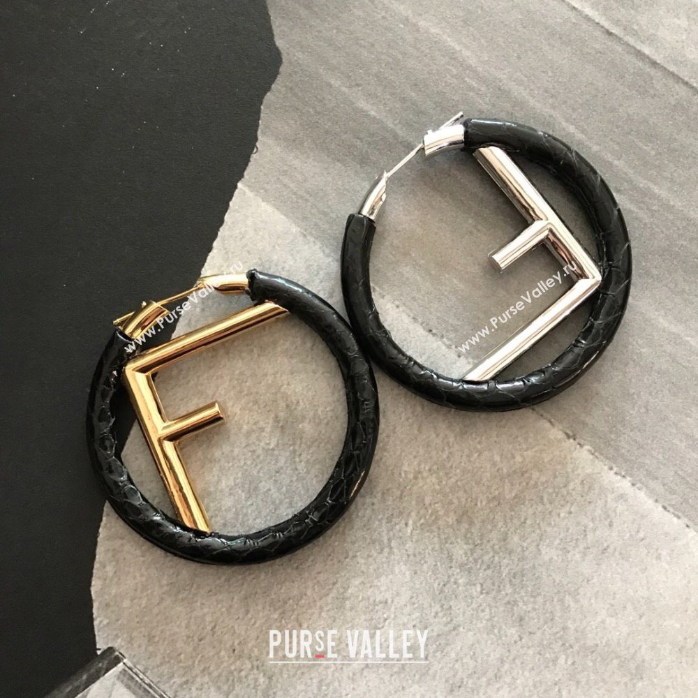 Fendi F is Fendi Earrings F111440 Black 2023 (YF-23111440)