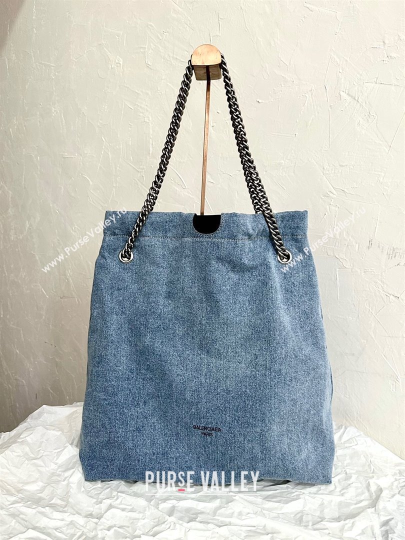 Balenciaga Crush Tote Bag in Denim 742941 Blue 2024 (BB-24091918 )