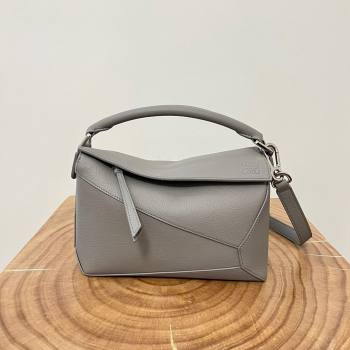 Loewe Small Puzzle Bag in Soft Grained Calfskin 8010L Pearl Grey 2023 TOP (KEKE-23122717)