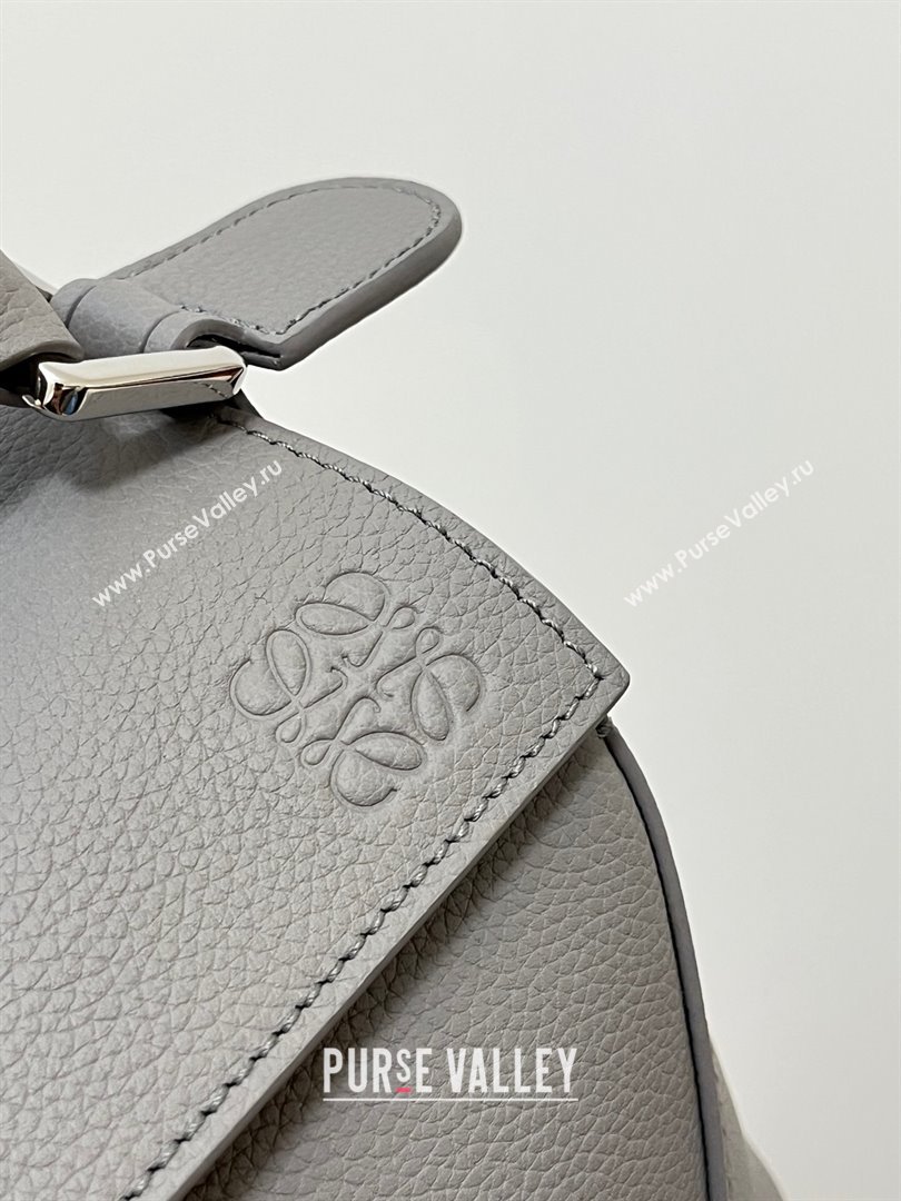 Loewe Small Puzzle Bag in Soft Grained Calfskin 8010L Pearl Grey 2023 TOP (KEKE-23122717)