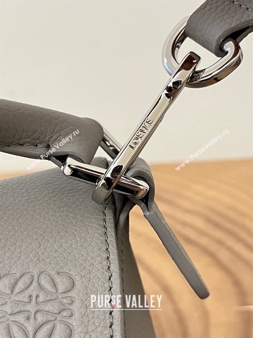 Loewe Small Puzzle Bag in Soft Grained Calfskin 8010L Pearl Grey 2023 TOP (KEKE-23122717)