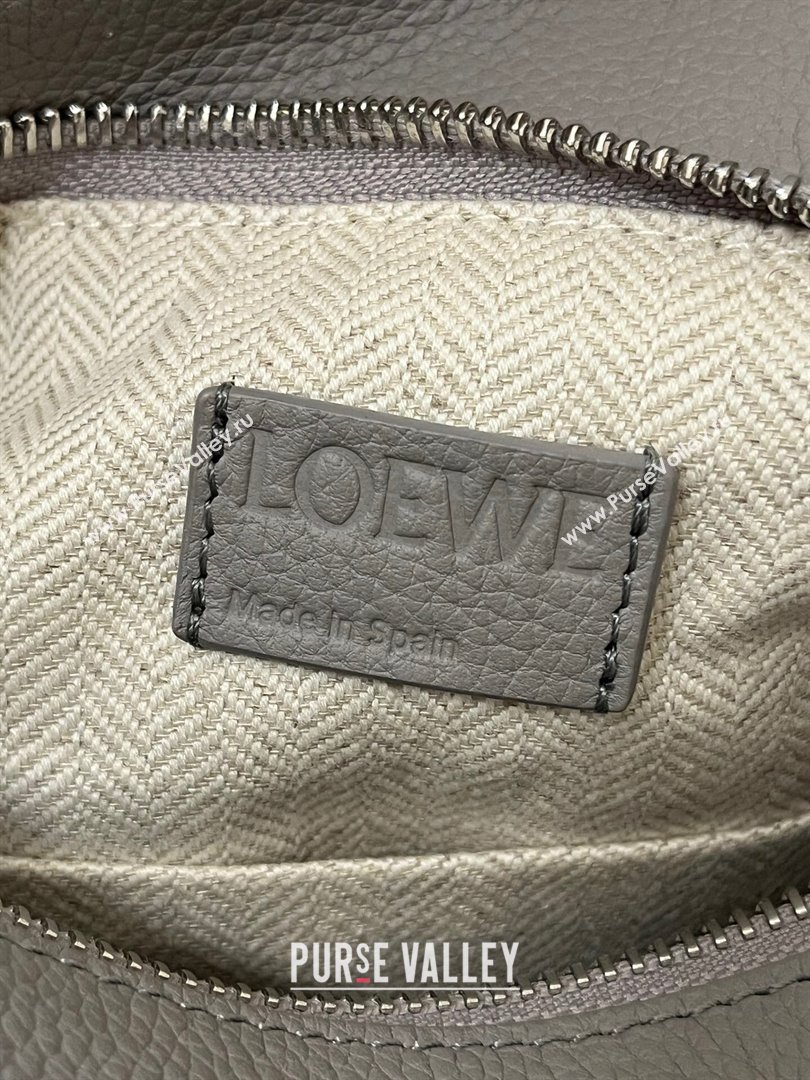 Loewe Small Puzzle Bag in Soft Grained Calfskin 8010L Pearl Grey 2023 TOP (KEKE-23122717)