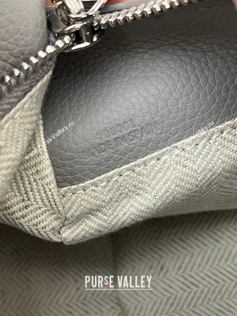 Loewe Small Puzzle Bag in Soft Grained Calfskin 8010L Pearl Grey 2023 TOP (KEKE-23122717)