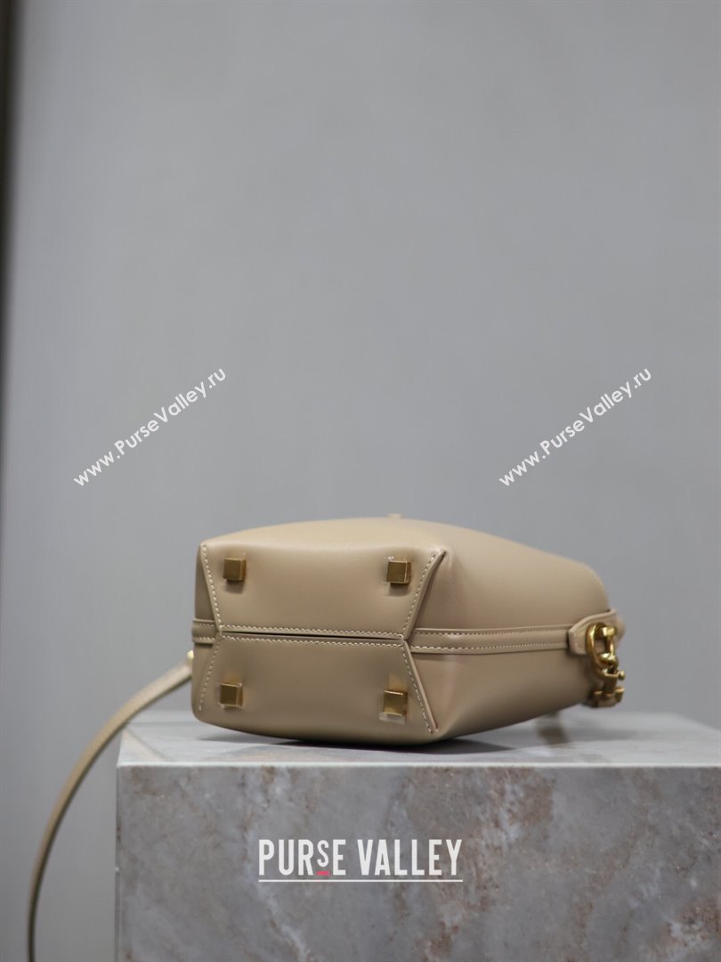 Saint Laurent LE 37 Mini Bucket Bag in Dark Beige Calfskin 765870 2024 (MHUI-24110121)