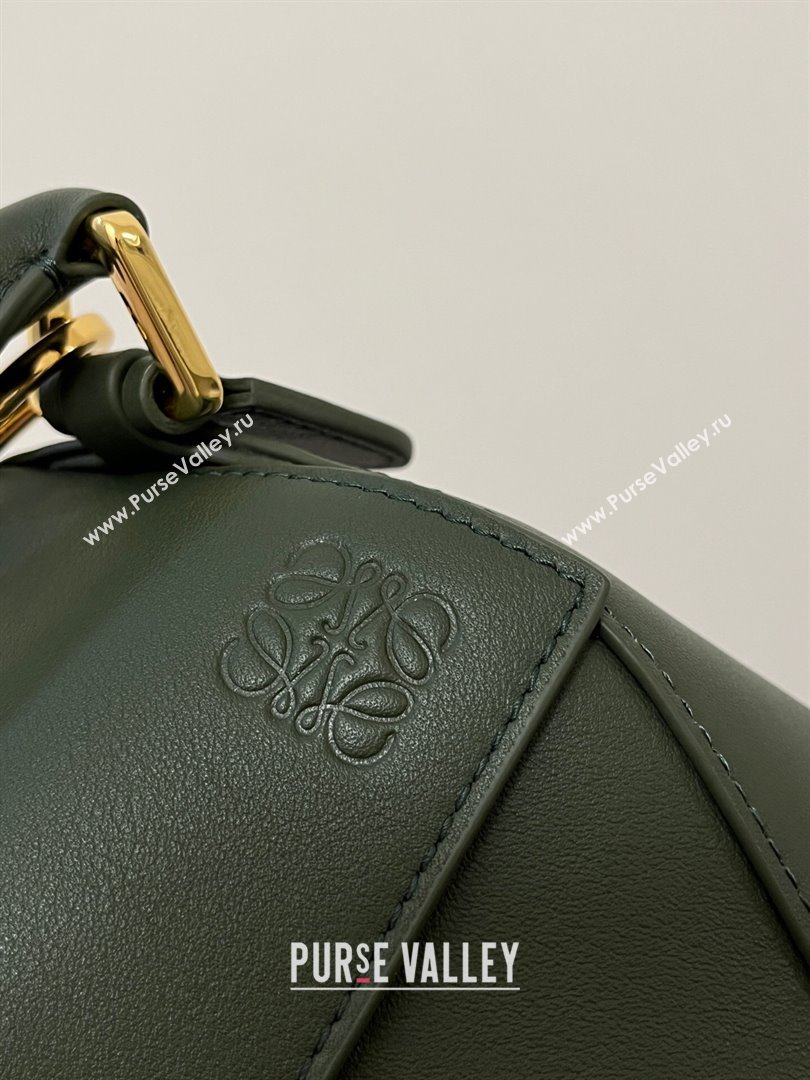 Loewe Small Puzzle Bag in Classic Calfskin 9311L Bottle Green 2023 TOP (KEKE-23122719)