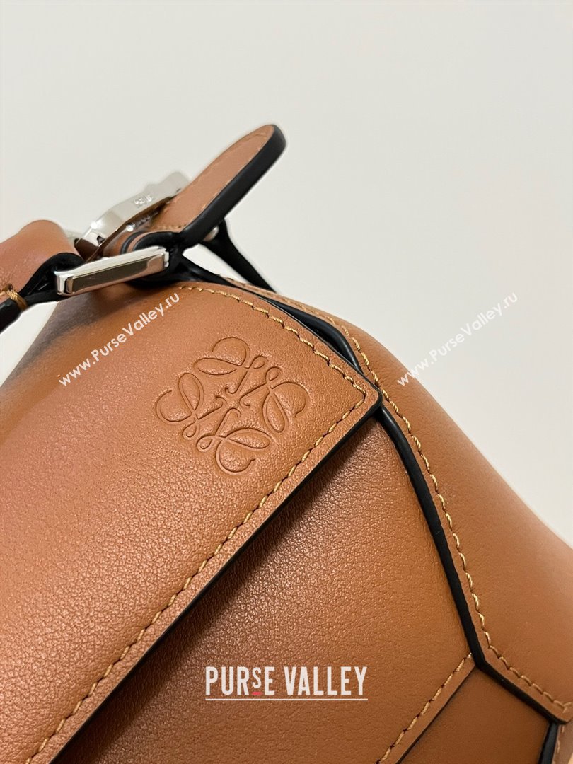 Loewe Mini Puzzle Bag in Classic Calfskin 9310L Caramel 2023 TOP (KEKE-23122722)