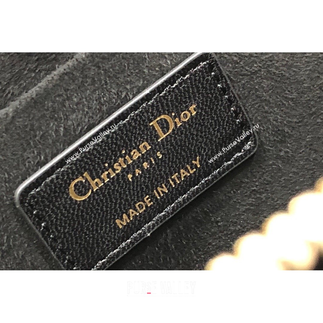 Dior Small Dioramour DiorTravel Vanity Case in Black Cannage Lambskin with Heart Motif 2021 (XXG-21090810)