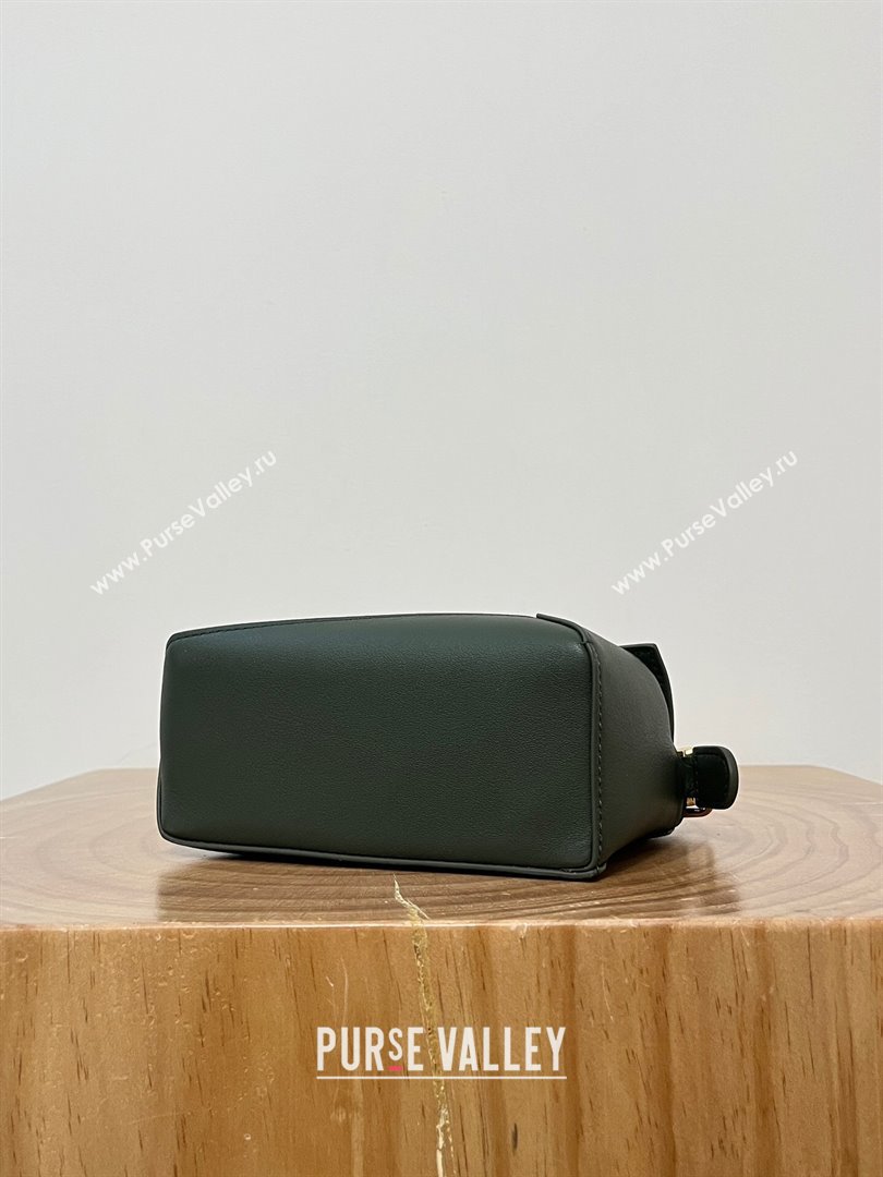 Loewe Mini Puzzle Bag in Classic Calfskin 9310L Bottle Green 2023 TOP (KEKE-23122725)