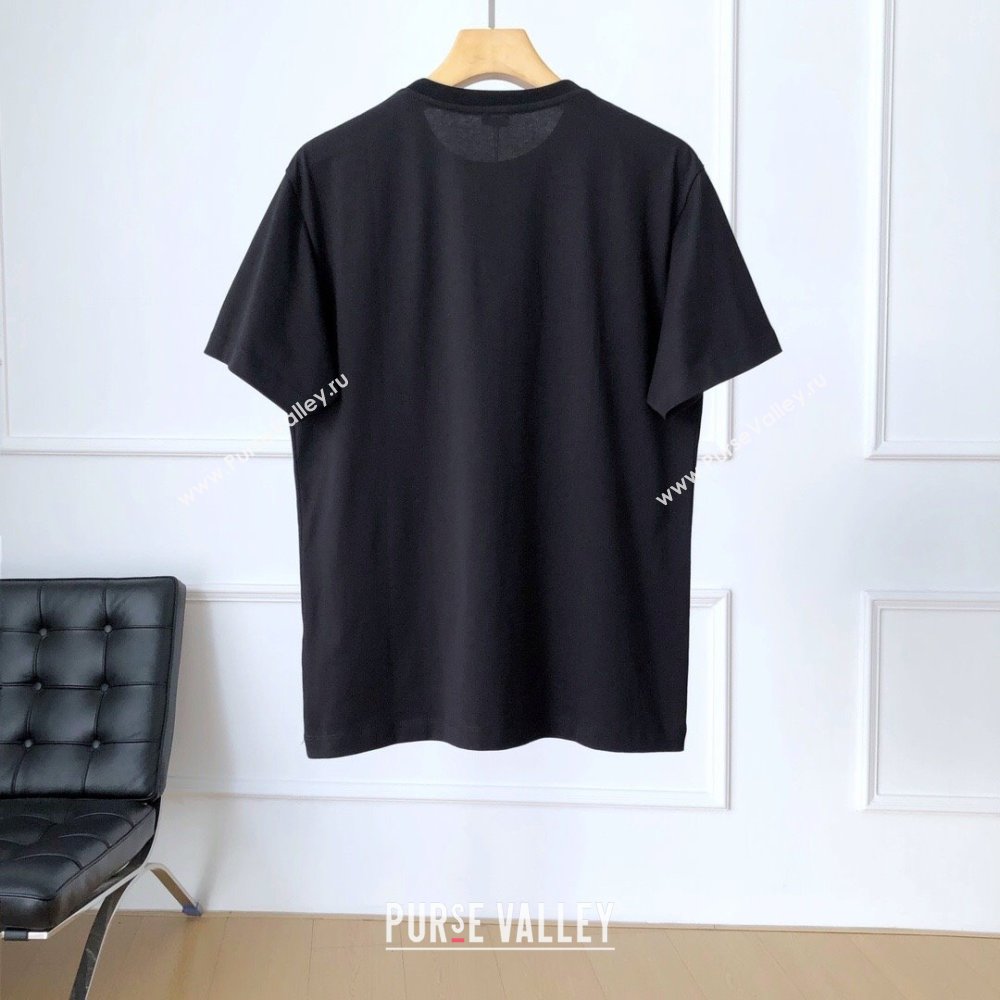 Loewe Cotton T-shirt L72641 Black 2024(For Men) (UP-24072641 )