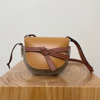 Loewe Small Gate Dual Bag in Soft Calfskin Caramel/Etope 2024 Top (KK-24060301)