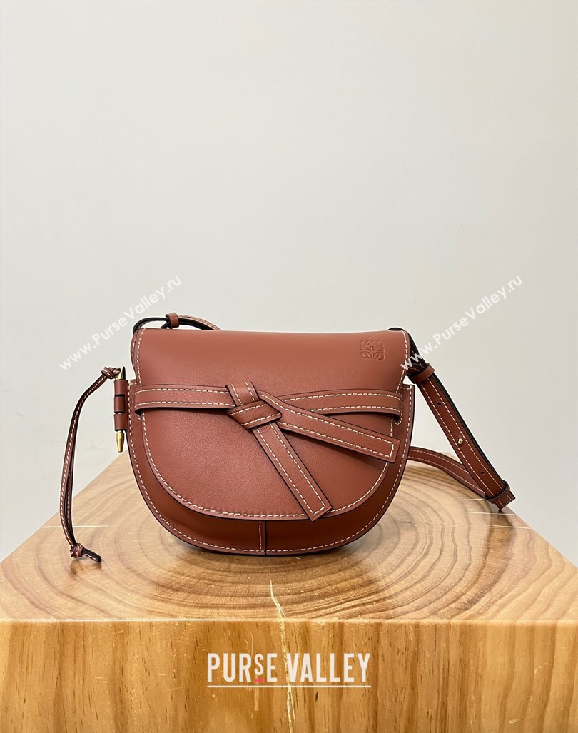 Loewe Small Gate Dual Bag in Soft Calfskin Brown 2024 Top (KK-24060303)