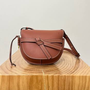 Loewe Small Gate Dual Bag in Soft Calfskin Brown 2024 Top (KK-24060303)