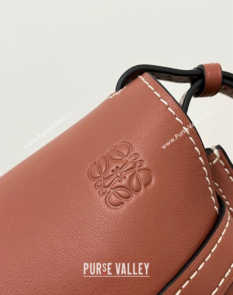 Loewe Small Gate Dual Bag in Soft Calfskin Brown 2024 Top (KK-24060303)