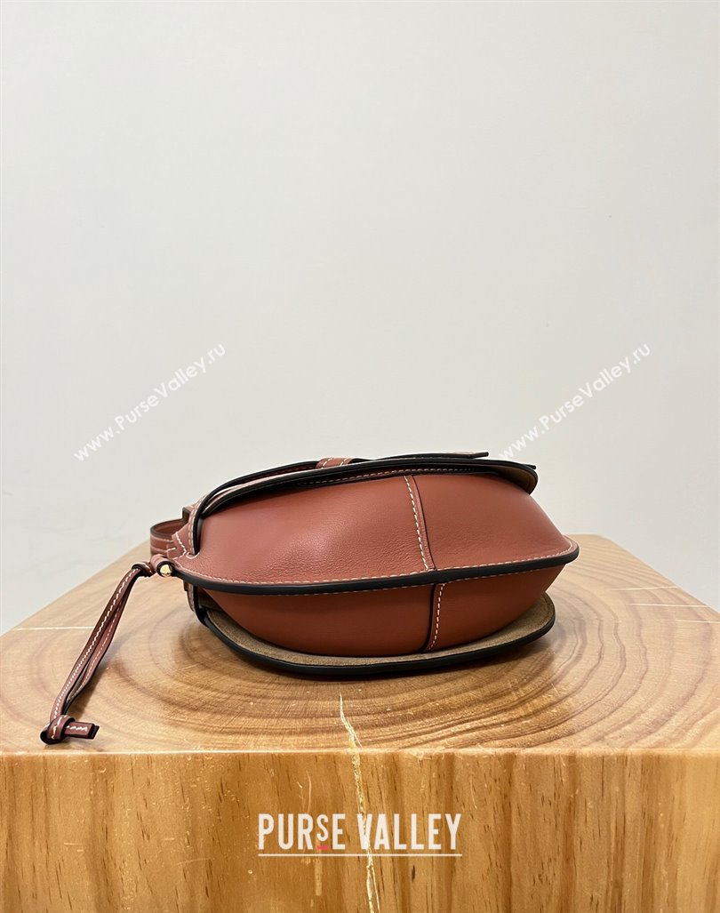 Loewe Small Gate Dual Bag in Soft Calfskin Brown 2024 Top (KK-24060303)