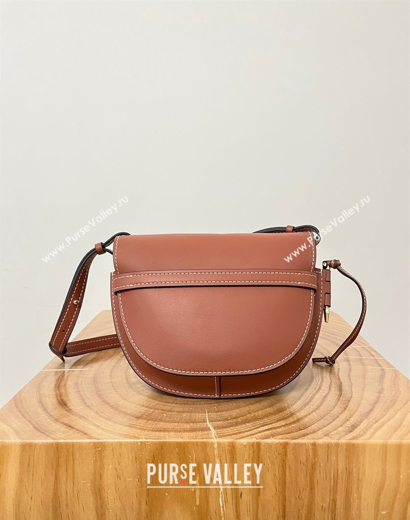 Loewe Small Gate Dual Bag in Soft Calfskin Brown 2024 Top (KK-24060303)