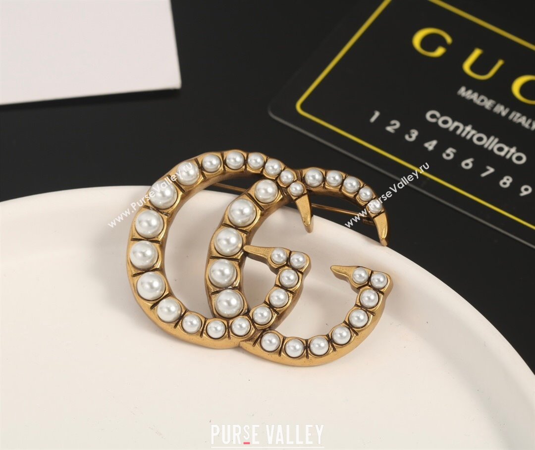 Gucci GG Brooch G111521 Gold 2023 (YF-23111521)