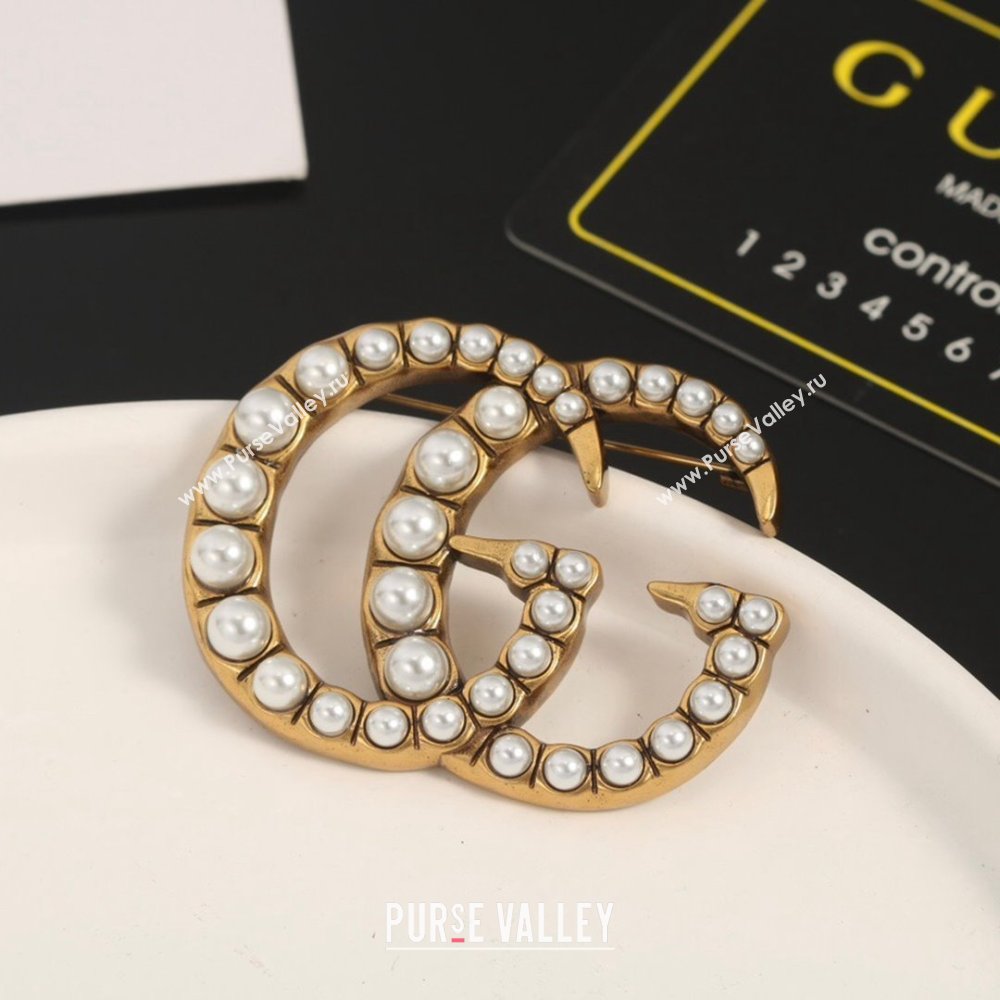 Gucci GG Brooch G111521 Gold 2023 (YF-23111521)