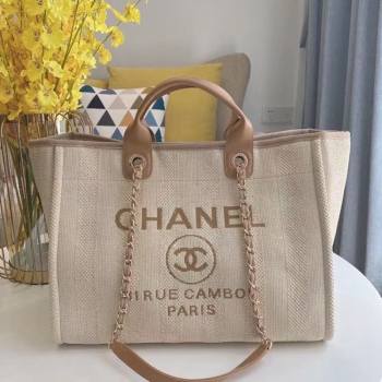 Chanel Deauville Large Shopping Bag A66941 Beige 2021 03 (SM-21031609)