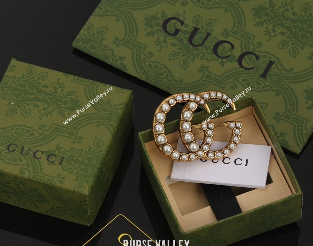 Gucci GG Brooch G111521 Gold 2023 (YF-23111521)