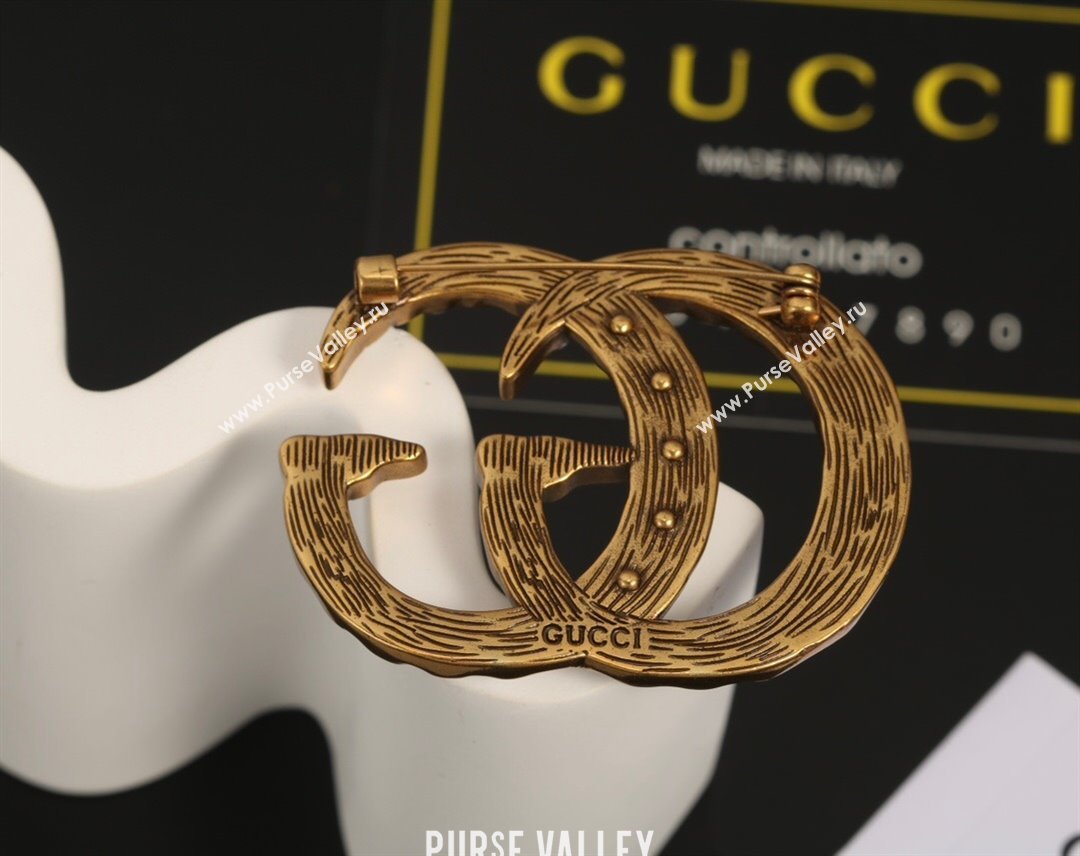 Gucci GG Brooch G111521 Gold 2023 (YF-23111521)