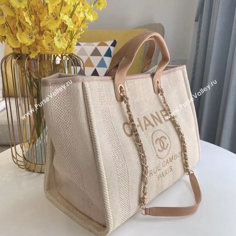 Chanel Deauville Large Shopping Bag A66941 Beige 2021 03 (SM-21031609)