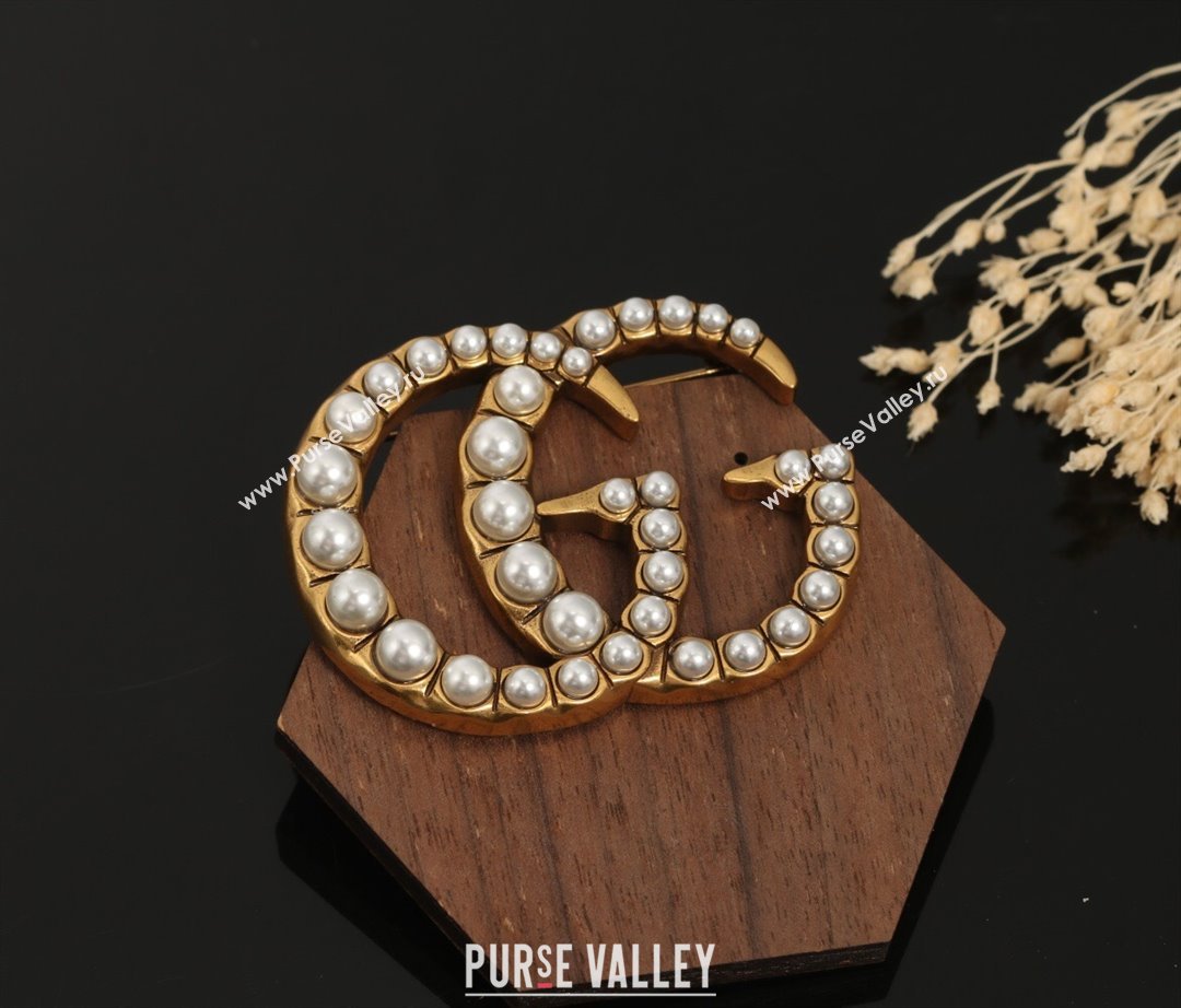 Gucci GG Brooch G111521 Gold 2023 (YF-23111521)