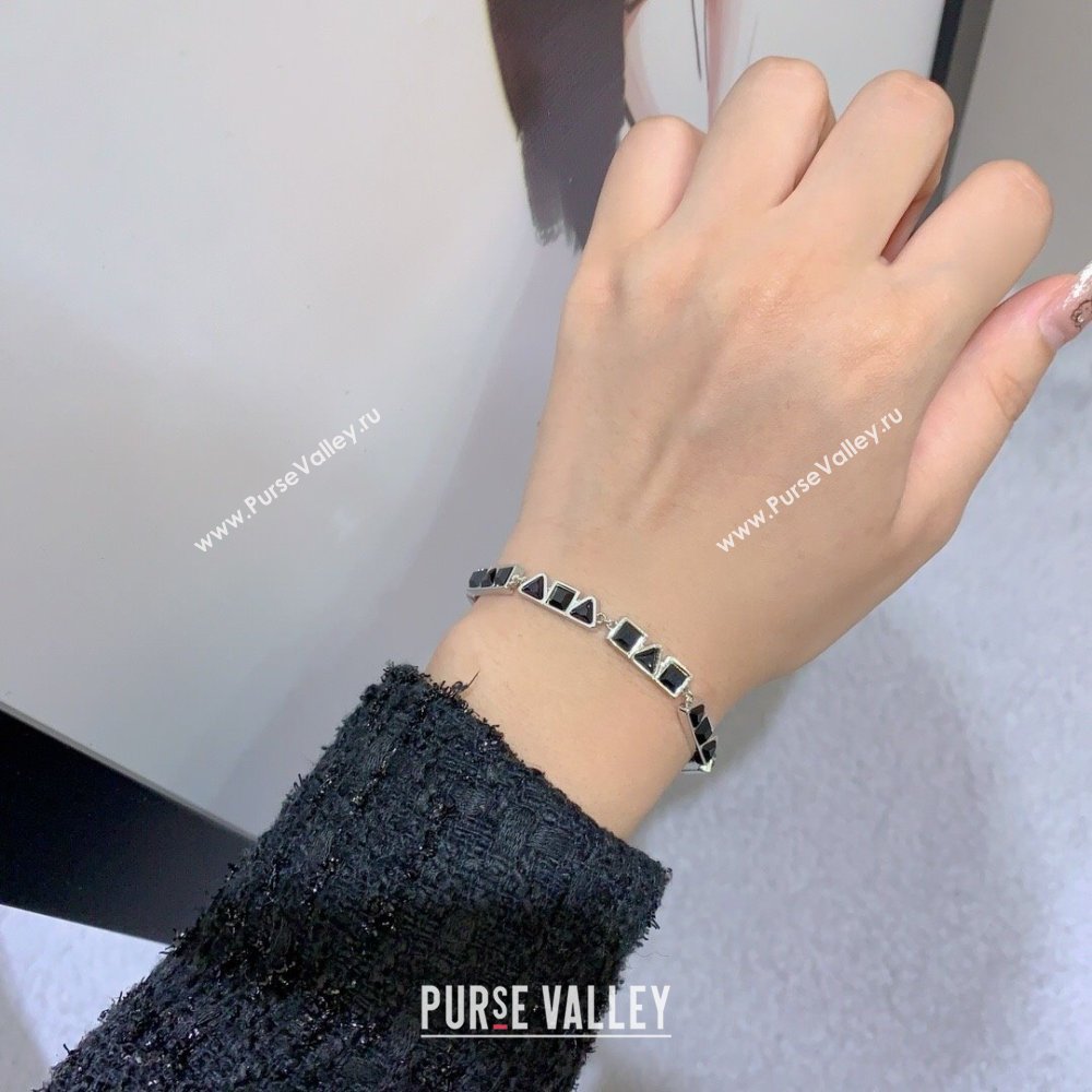 Celine Bracelet C042507 Black/Silver 2024 (YF-24042507)