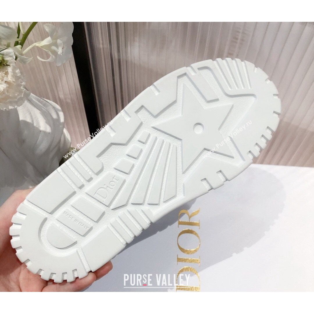 Dior Addict Sneakers in D-Chess Heart Calfskin and Technical Fabric White/Black/Red 2021 (KL-21081451)