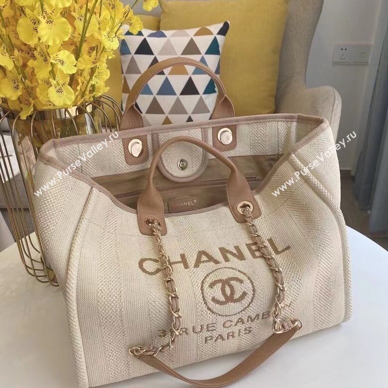 Chanel Deauville Large Shopping Bag A66941 Beige 2021 03 (SM-21031609)