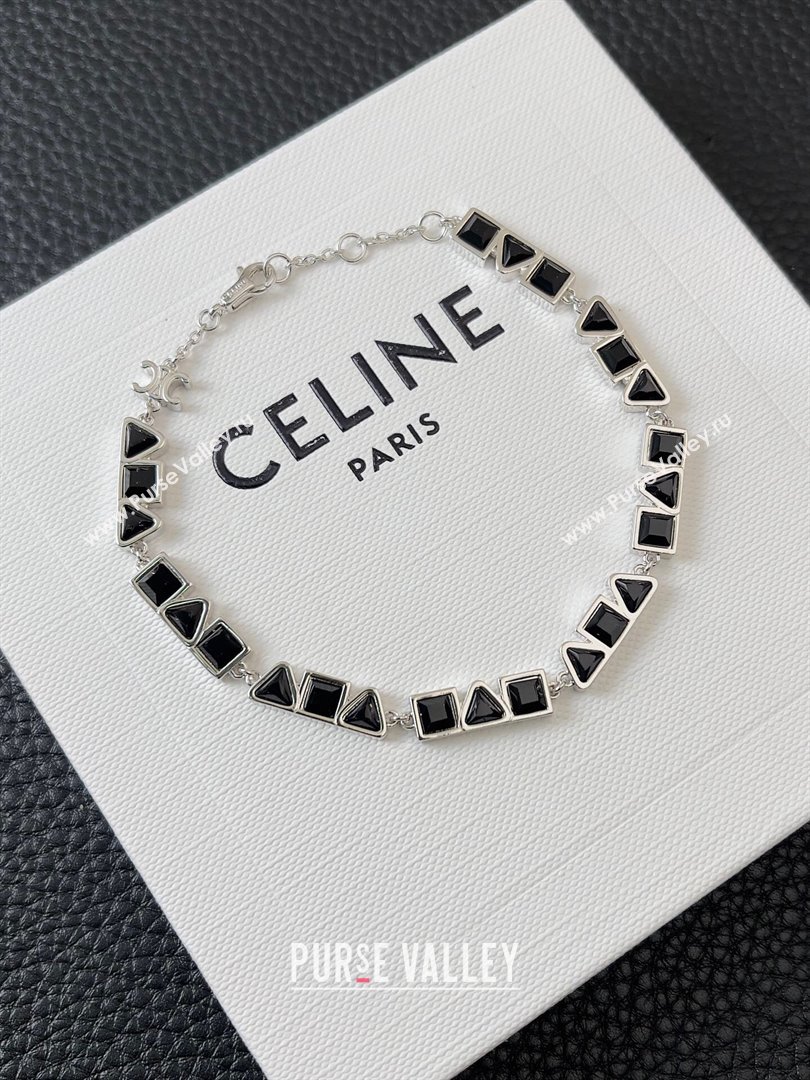 Celine Bracelet C042507 Black/Silver 2024 (YF-24042507)