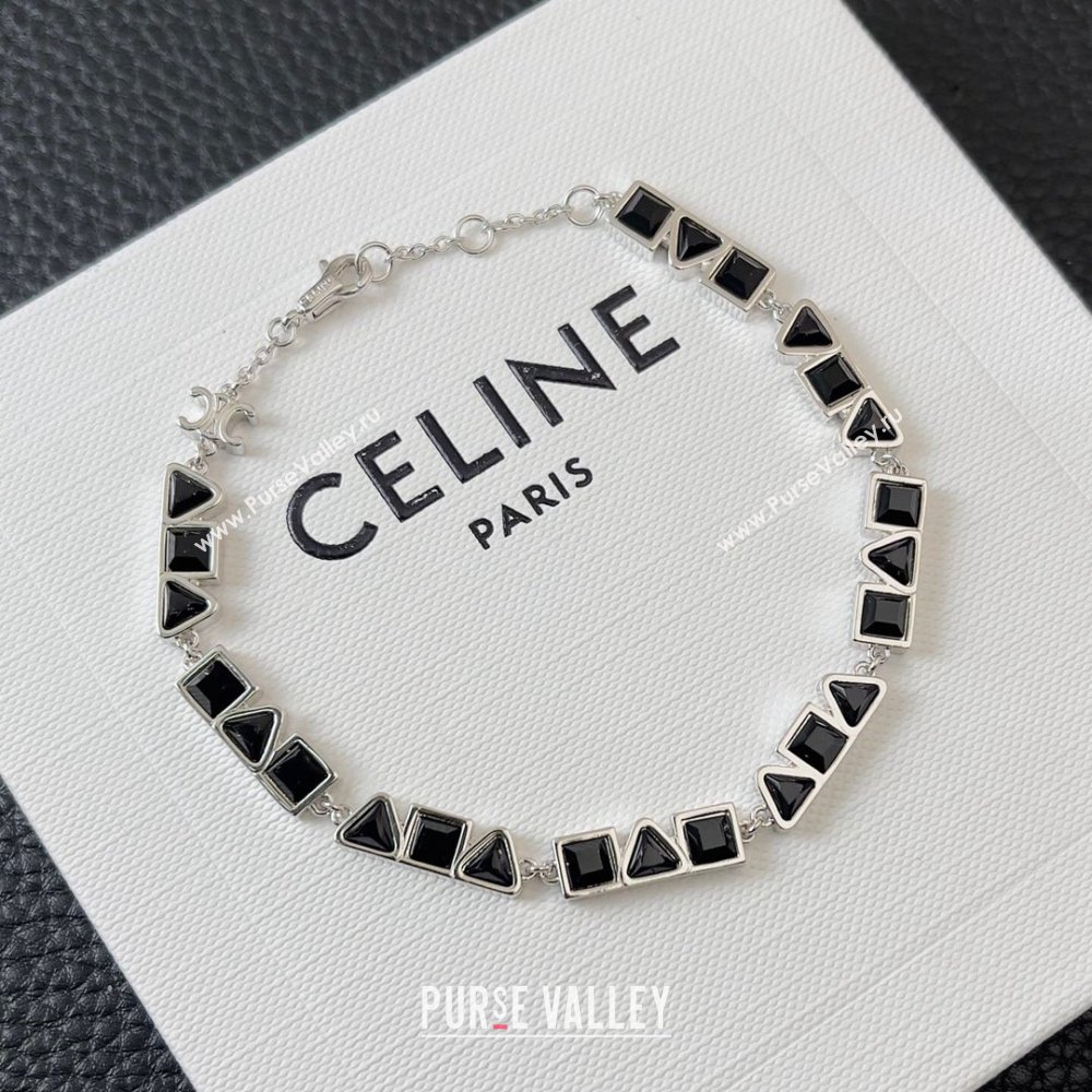 Celine Bracelet C042507 Black/Silver 2024 (YF-24042507)