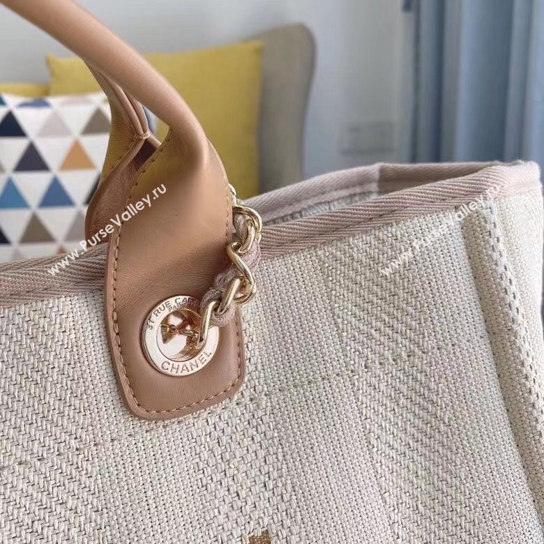 Chanel Deauville Large Shopping Bag A66941 Beige 2021 03 (SM-21031609)