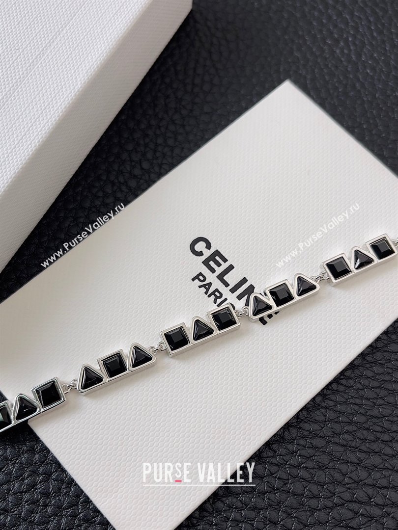 Celine Bracelet C042507 Black/Silver 2024 (YF-24042507)