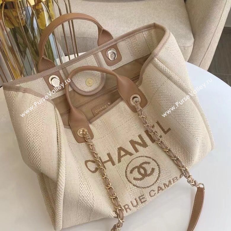 Chanel Deauville Large Shopping Bag A66941 Beige 2021 03 (SM-21031609)