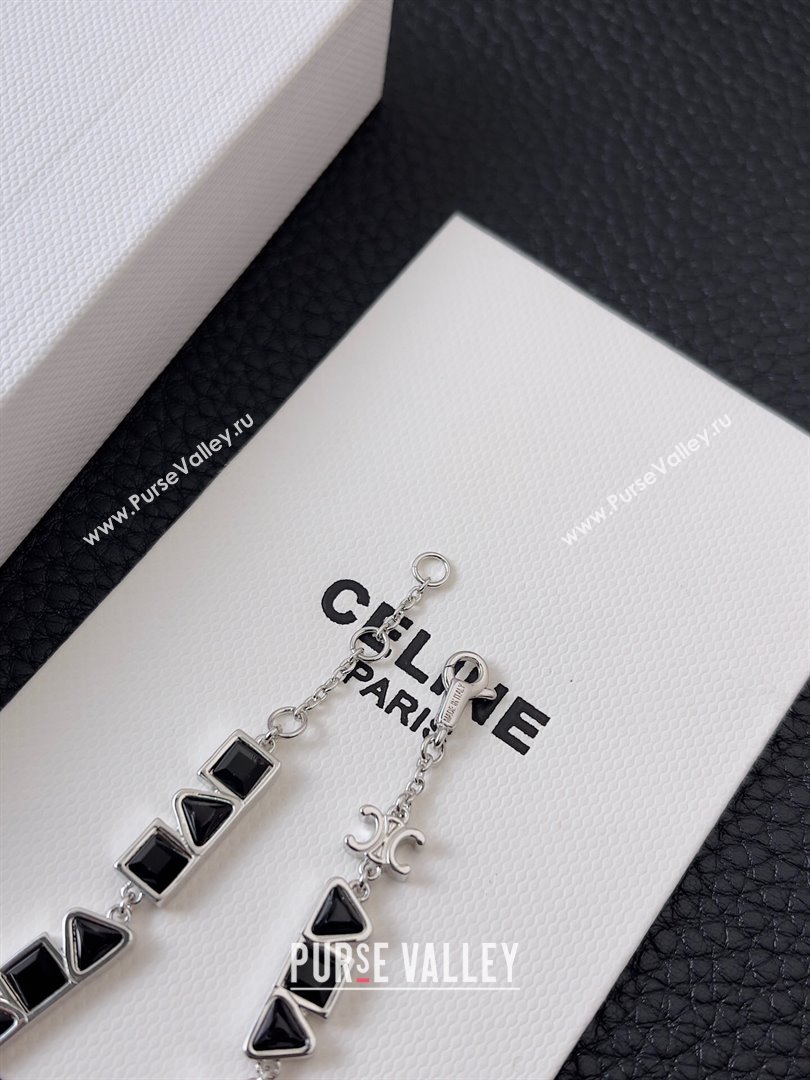 Celine Bracelet C042507 Black/Silver 2024 (YF-24042507)