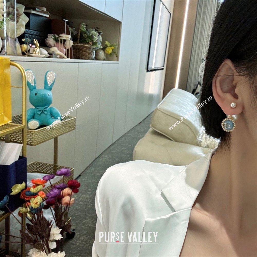 Dior Tribales Earrings with Blue Glass 2024 (YF-24042317 )