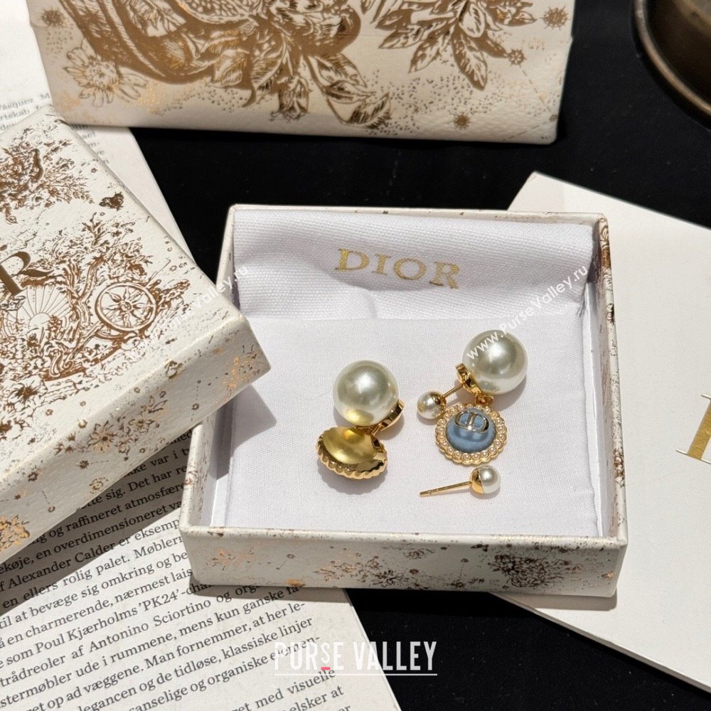 Dior Tribales Earrings with Blue Glass 2024 (YF-24042317 )