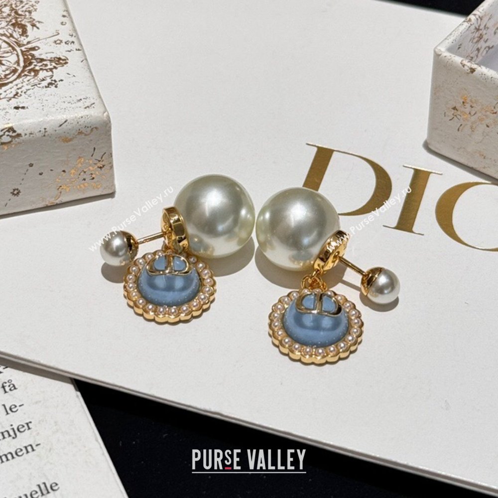 Dior Tribales Earrings with Blue Glass 2024 (YF-24042317 )