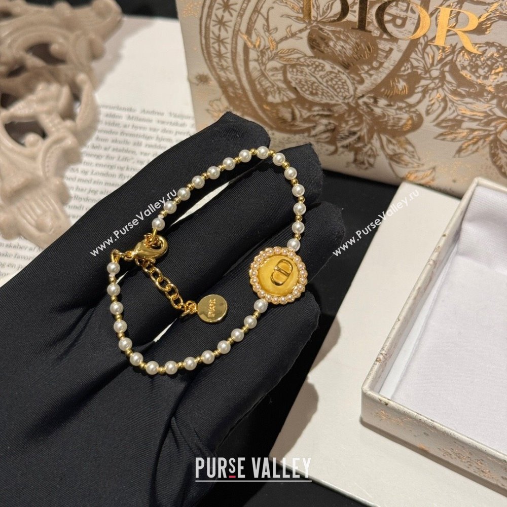 Dior Petit CD Baroque Bracelet with Yellow Glass 2024 (YF-24042319)