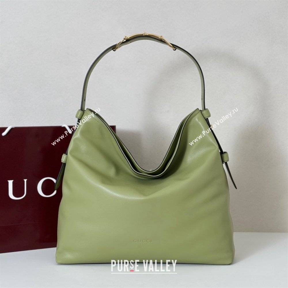 Gucci Beatrix Leather large tote bag Sage Green 2025 850546 (DLH-251124103)